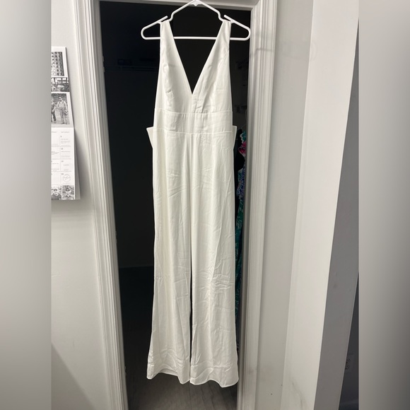 Lulu's White Bow Back Jumpsuit - Picture 5 of 7